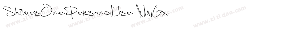 ShimesOnePersonalUse-MwGx字体转换