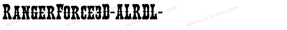 RangerForce3D-ALRDL字体转换