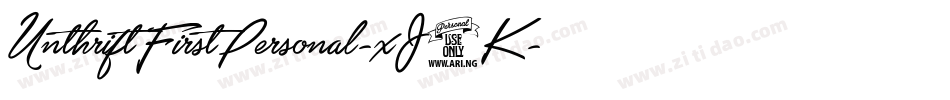 UnthriftFirstPersonal-xJ5K字体转换