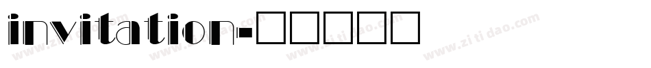 invitation字体转换