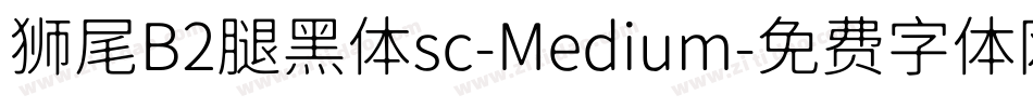 狮尾B2腿黑体sc-Medium字体转换