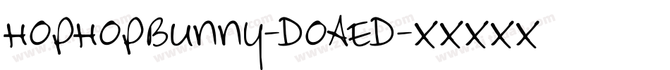 HopHopBunny-DOaED字体转换