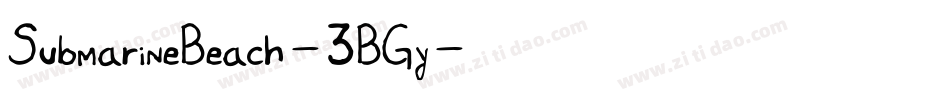 SubmarineBeach-3BGy字体转换