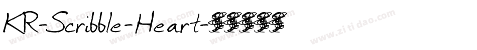 KR-Scribble-Heart字体转换