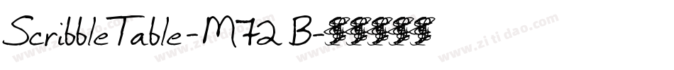 ScribbleTable-M72B字体转换