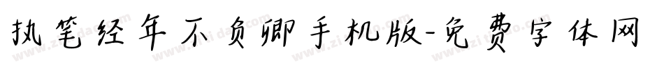 执笔经年不负卿手机版字体转换