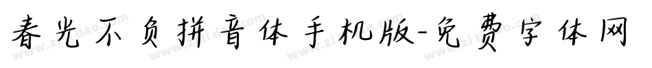 春光不负拼音体手机版字体转换