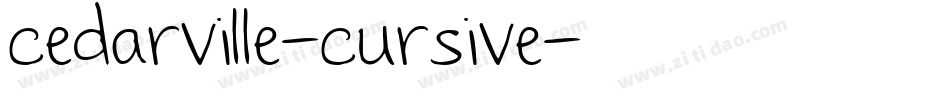 Cedarville-Cursive字体转换