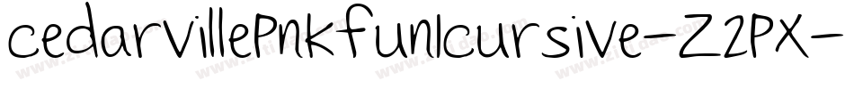 CedarvillePnkfun1Cursive-Z2Px字体转换