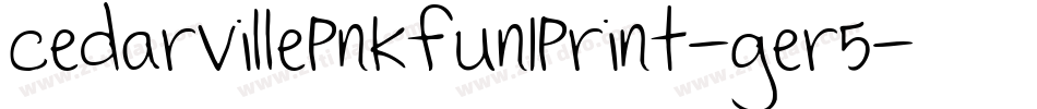 CedarvillePnkfun1Print-ger5字体转换