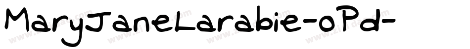 MaryJaneLarabie-oPd字体转换
