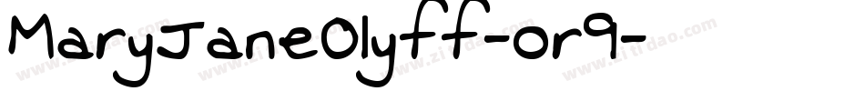 MaryJaneOlyff-0r9字体转换
