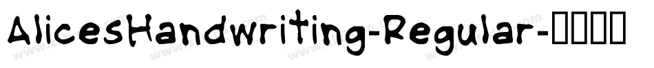 AlicesHandwriting-Regular字体转换