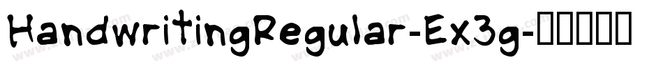 HandwritingRegular-Ex3g字体转换