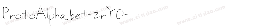 ProtoAlphabet-zrY0字体转换