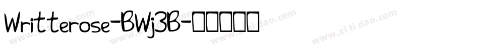 Writterose-BWj3B字体转换