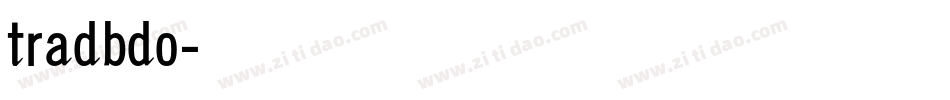 tradbdo字体转换