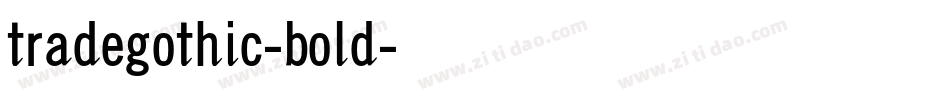 tradegothic-bold字体转换