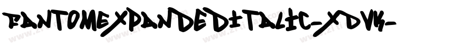 FantomExpandedItalic-xDVK字体转换