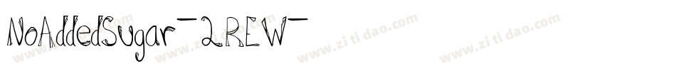 NoAddedSugar-2REW字体转换
