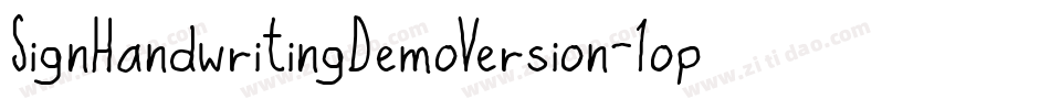 SignHandwritingDemoVersion-1opv字体转换