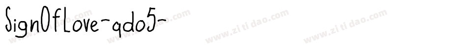 SignOfLove-qdo5字体转换
