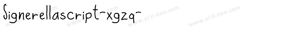 Signerellascript-xgzq字体转换
