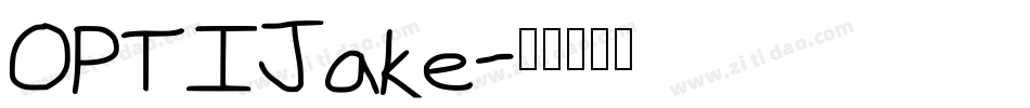 OPTIJake字体转换