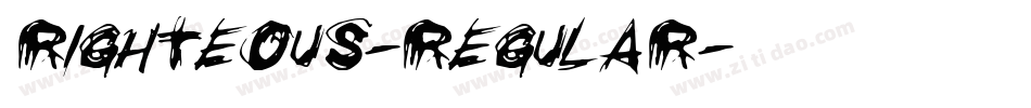 Righteous-Regular字体转换