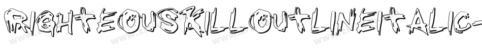 RighteousKillOutlineItalic-K96W字体转换