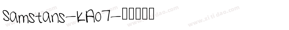 Samstans-KAo7字体转换