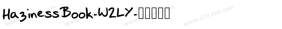 HazinessBook-W2LY字体转换