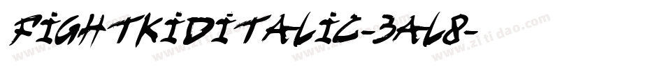 FightKidItalic-3AL8字体转换