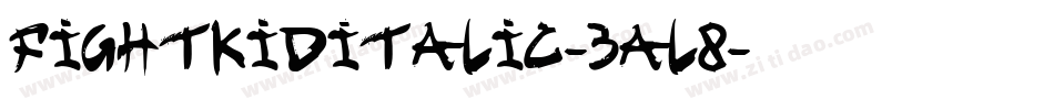 FightKidItalic-3AL8字体转换