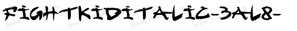 FightKidItalic-3AL8字体转换