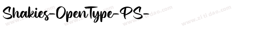 Shakies-OpenType-PS字体转换
