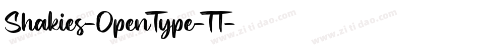 Shakies-OpenType-TT字体转换