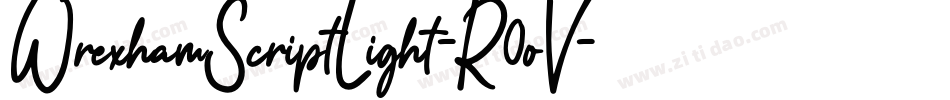 WrexhamScriptLight-R0oV字体转换