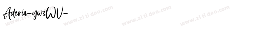 Aderia-yw3WV字体转换