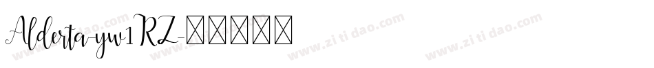 Alderta-yw1RZ字体转换