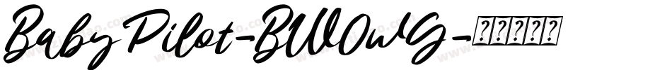 BabyPilot-BW0wG字体转换