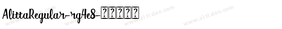 AlittaRegular-rg4e8字体转换