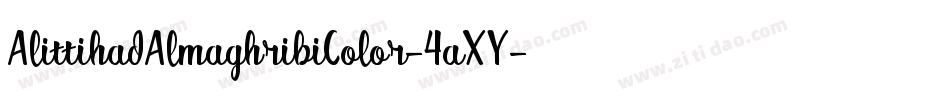 AlittihadAlmaghribiColor-4aXY字体转换