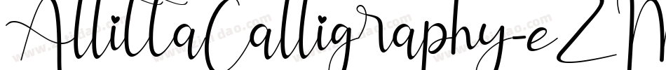 AllittaCalligraphy-eZMnB字体转换