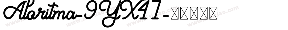 Aloritma-9YX47字体转换