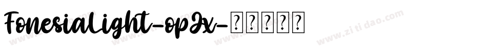 FonesiaLight-opJx字体转换