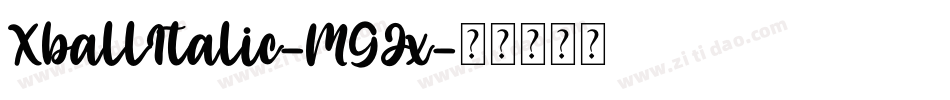 XballItalic-MGJx字体转换