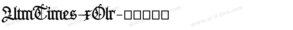 UtmTimes-xOlr字体转换