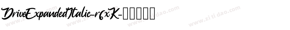 DriveExpandedItalic-r6xK字体转换