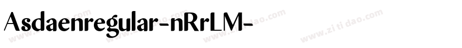 Asdaenregular-nRrLM字体转换